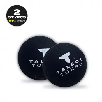 TALBOT torro squash loptica, crno-žuta, ekstra spora, dvostruka žuta točka - 1 kom (251107)