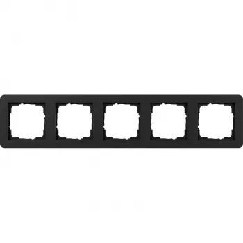 Gira okvir 5-struki crni mat 0215153