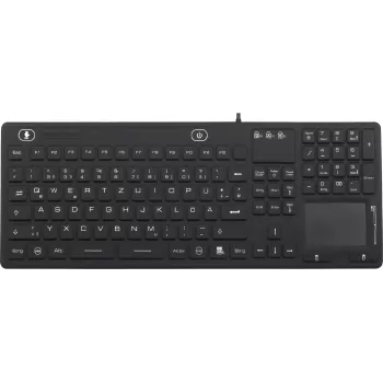 Renkforce IP68 industrijska USB tipkovnica s touch površinom, crna (iM-IKB110-BK)