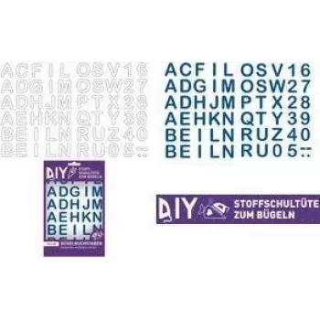 ROTH Iron-On Letters for DIY Fabric School Cone, White, A-Z Alphabet, 150 x 210 mm Sheet, 1 Sheet 658116