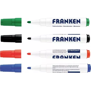 FRANKEN U-ACT! Line marker za bijelu ploču, okrugli vrh, 3 mm, razne boje, 1 komad Z1999