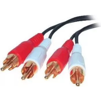 SHIVERPEAKS 2 x RCA utikač na 2 x RCA utikač audio kabel, 0,5 m, pozlaćeni, crni BS40501