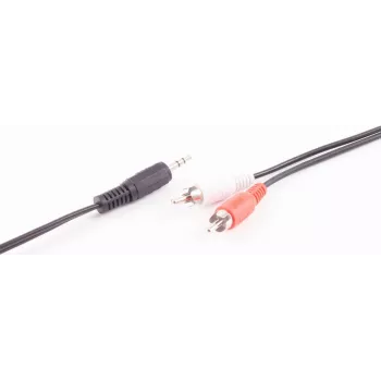 SHIVERPEAKS BASIC-S audio kabel, 2 x RCA utikač na 3,5 mm jack utikač, 2,5 m, stereo, crni BS30832-2.5