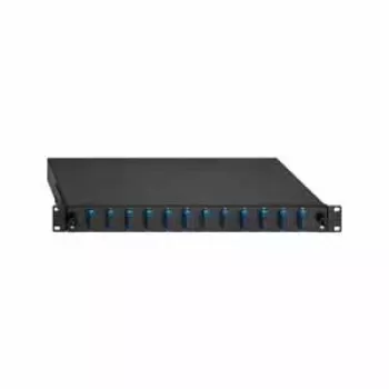 Rutenbeck optički patch panel SC Duplex SM 12-Port 1U 19 inch crni RAL 9005 izvlačivi 2280308120