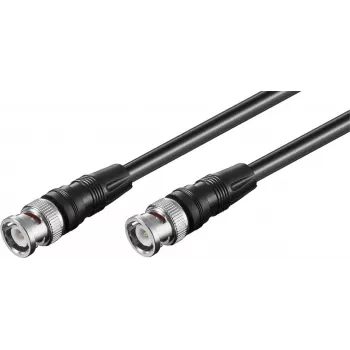 Wentronic Goobay BNC spojni kabel, crni, 3 m - BNC utikač na BNC utikač, 75 Ohm koaksijalni 50089