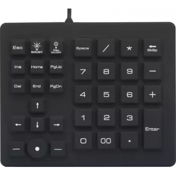 Renkforce USB numerička tipkovnica otporna na prskanje, zaštićena od prašine, s trackballom crna (RF-4791687)