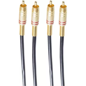 shiverpeaks BASIC-S 2x RCA na 2x RCA audio kabel, 5,0 m, crni BS40225