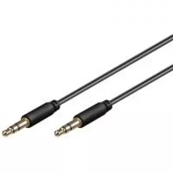 Wentronic Goobay 3,5 mm spojni kabel za slušalice, 1,5 m, stereo, pozlaćeni, crni 69106
