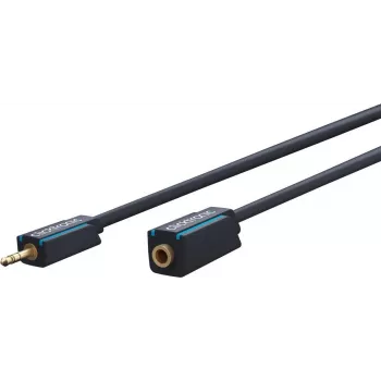 CLICKTRONIC MP3 audio produžni kabel 3,5mm stereo utikač na utičnicu 1,5m crni
