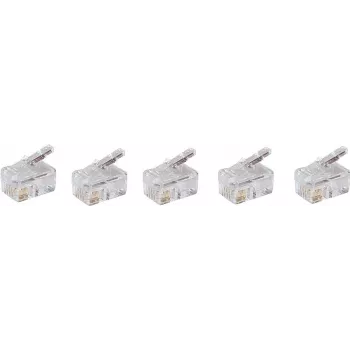 SHIVERPEAKS BASIC-S modularni utikač RJ10 4P4C, neoklopljeni, pozlaćeni kontakti, prozirni, 1 komad BS72039-5