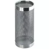 HELIT H2515500 metalni stalak za kišobrane, perforirani dizajn, krom, okrugli, promjer 240 mm, visina 490 mm