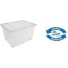 keeeper bert Storage Box with Wheels, 136 L, Air-Control Lid, Transparent/Grey 1056700100000