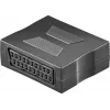 Wentronic Goobay SCART Adapter, SCART Female to SCART Female, 21-Pin, Black 50771
