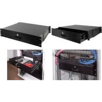 LogiLink 19 inch ladica za rack 2U sa zaključavanjem crna (SF164B)