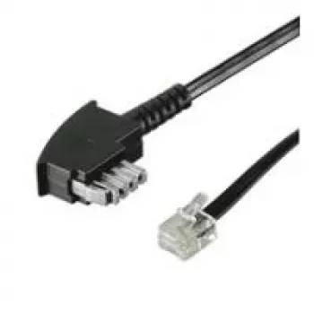 Wentronic Goobay TAE-N na RJ11/RJ14 telefonski kabel, 3 m, crni 50951