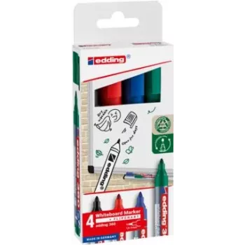 EDDING 360 marker za bijelu ploču, razne boje, 1,5-3,0 mm, 4 komada (4-360-4-2)