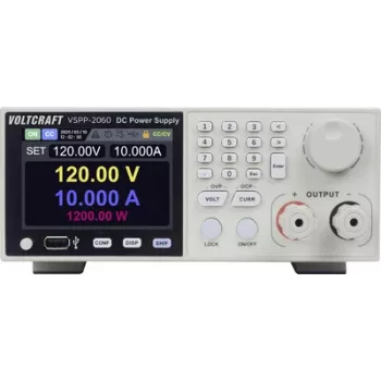 VOLTCRAFT VSPP-2060 laboratorijsko napajanje za ugradnju u stalak, podesivo 0-600 V/DC 0-10 A, 2000 W, USB, RS-485, LAN programabilno VC-18673215