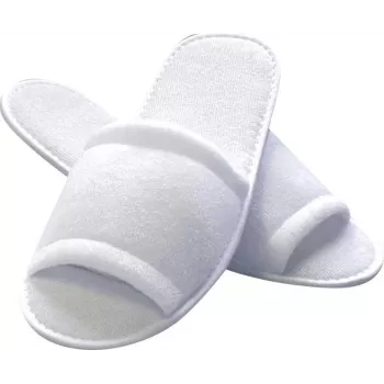 HYGOSTAR HYGONORM jednokratne papuče CLASSIC, otvoreni prsti, bijele, univerzalna veličina, duljina: 285 mm, frotirni poliester gornji dio (5551)