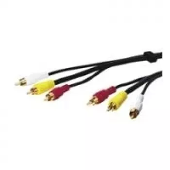 Wentronic AVK 201-500 5,0m 3 x RCA utikač na 3 x RCA utikač audio/video kabel crni 50140