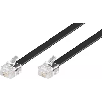 Wentronic Goobay RJ12 modularni kabel, 6P6C utikač-utikač, 15 m, crni 50324