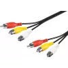 Wentronic Goobay RCA spojni kabel 5 m, 3x RCA utikač na 3x RCA utikač 50383