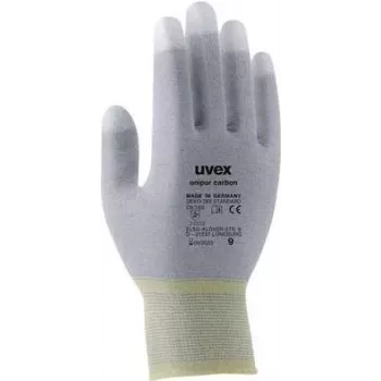 Uvex Unipur Carbon zaštitne rukavice od najlona, PU obloga dlana i vrhova prstiju, ESD sigurne, veličina 8 6055608