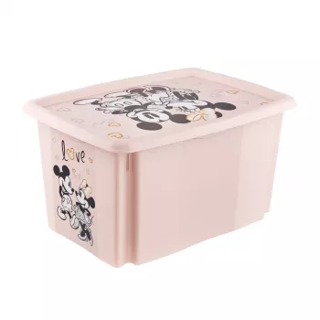 keeeper kutija za spremanje Karolina Minnie, 45 litara kutija za slaganje i uklapanje s poklopcem, polipropilen, Nordic Pink, 1 komad 1223958124700