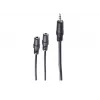 shiverpeaks BASIC-S audio Y-adapter kabel, 3,5mm stereo utikač na 2x 3,5mm stereo utičnice, 0,2m, crni BS30761