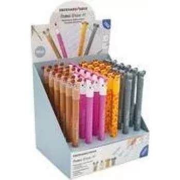 FABER-CASTELL EBERHARD FABER Animal Erase it! gel olovke display, 36 olovaka, plava tinta, 0,7 mm, brisive, punjive 560109