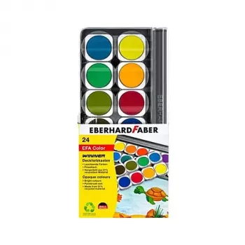 Faber-Castell Eberhard Faber Winner set pokrivnih boja, 24 blistave boje, prozirni uklonjivi poklopac služi kao paleta za miješanje 578324