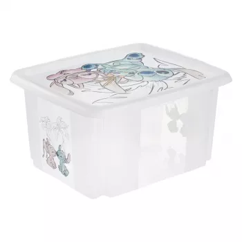 keeeper kutija za pohranu karolina Stitch, 24 litre okretna/slagaljiva kutija s poklopcem, PP, prozirna, 1 komad 1223700131900