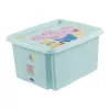 keeeper Storage Box karolina Peppa Pig, 24 Litre Turn/Stack Box with Lid, PP, Aquamarine, 1 Piece 1223762433600