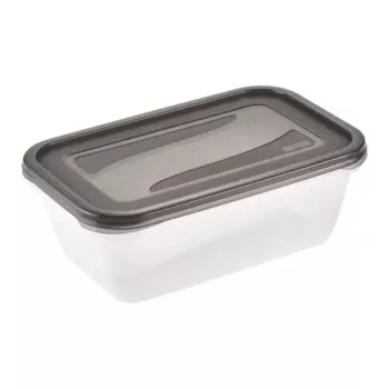 keeeper fredo fresh set posuda za čuvanje hrane, 2 x 3,3 L, pravokutne, prozirne sa sivim poklopcima 3068082700000