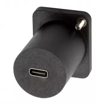 EXSYS D-tip USB-C utičnica na utičnicu adapter, USB 3.2 Gen 1, panelna montaža, crni (EX-49158)