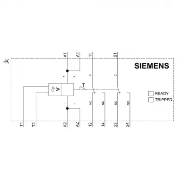 Siemens SIRIUS 3RN2 termistorski relej za zaštitu motora 3RN2011-1BA30, 24 V AC/DC, 1 NO + 1 NC, vijčani priključci, za DIN tračnicu