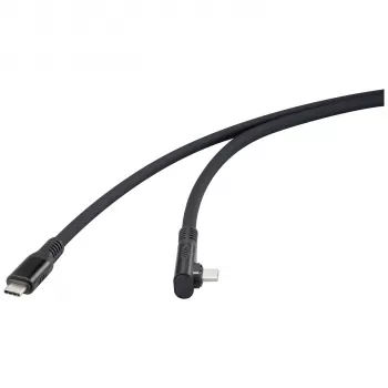 Renkforce USB4 USB-C to USB-C Cable 1m Black 8K UHD Magnetic Connector RF-6438138
