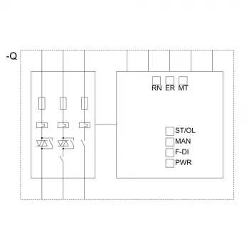 Siemens SIRIUS 3RK1 Motor Starter 3RK1308-0CE00-0CP0, 0.3-1.25 A, DOL, 3-pole, 200 V AC