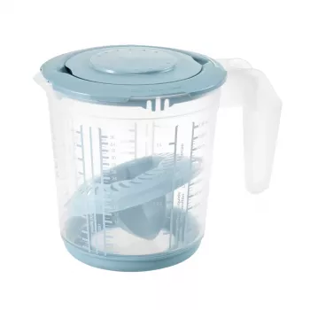 keeeper Matteo set posuda za mjerenje, 3-dijelni, PP, Nordic Grey/transparentno, ugrađene skale za tekućine, šećer, brašno 3004568015500