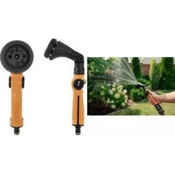 Bradas CORK LINE Garden Spray Gun with 8 Spray Patterns, Zinc Alloy Body, Cork-Accented Soft Grip, Quick Connector Compatible CORK-1040