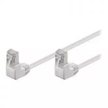 Wentronic Goobay CAT 5e patch kabel 2x 90° kutni, F/UTP, bijeli, 2 m - CCA aluminij obložen bakrom, 2x RJ45 90° (8P8C) (96063)