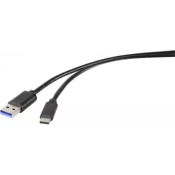 Renkforce RF-4599658 USB 3.2 Gen 1 kabel, USB-A na USB-C, 0,5 m, crni