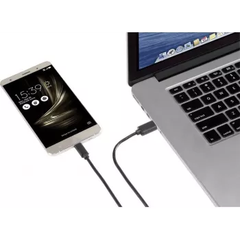 Renkforce RF-4599658 USB 3.2 Gen 1 kabel, USB-A na USB-C, 0,5 m, crni