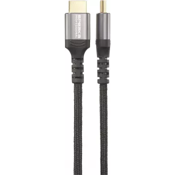 SpeaKa Professional HDMI kabel 0,50 m sivi metalno kućište 4K UHD SP-13125596