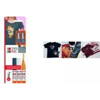 Marabu Textil Painter Plus set markera za tkaninu, 3 mm okrugli vrh, razne boje, 3 komada 0118000000081