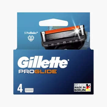 Gillette ProGlide zamjenske oštrice za muški brijač, 4 uloška, 5 anti-friction oštrica + precizni trimer, Lubrastrip, kompatibilno s Fusion5 drškama 8001090456366