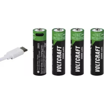 VOLTCRAFT AA Mignon Li-Ion baterija 2000 mAh 1,5 V 4 komada s USB-C funkcijom punjenja (VC-17275570)