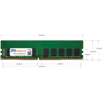 PHS-memory 16GB DDR4 3200MHz ECC UDIMM RAM memorija za ASRock IMB-X1314 (SP538221)
