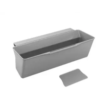 Metaltex Cleantex Kitchen Waste Collection Tray, Grey Plastic, 3L, Over-Cabinet Hanging, Tool-Free 297526000