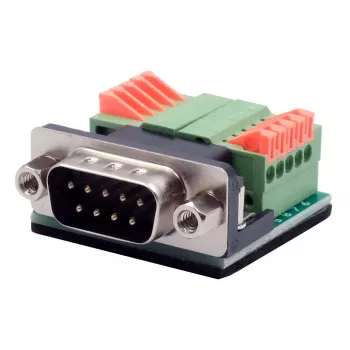 EXSYS EX-49000 serijski adapter kabel D-SUB 9-pinski utikač na 10-pinsku vijčanu stezaljku, 30 cm