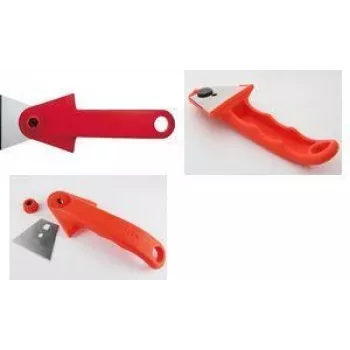 NT Cutter SC-2P strugač, 60 mm oštrica od nehrđajućeg čelika, crvena plastična ručka, 1 komad h1310652